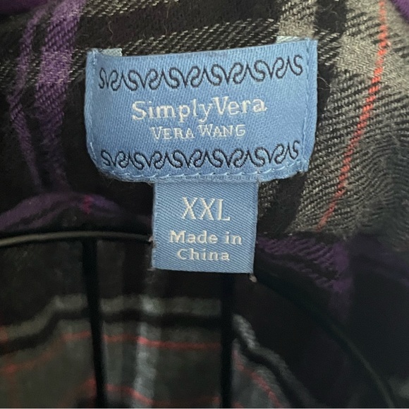 Simply Vera plaid button down top - Picture 4 of 6